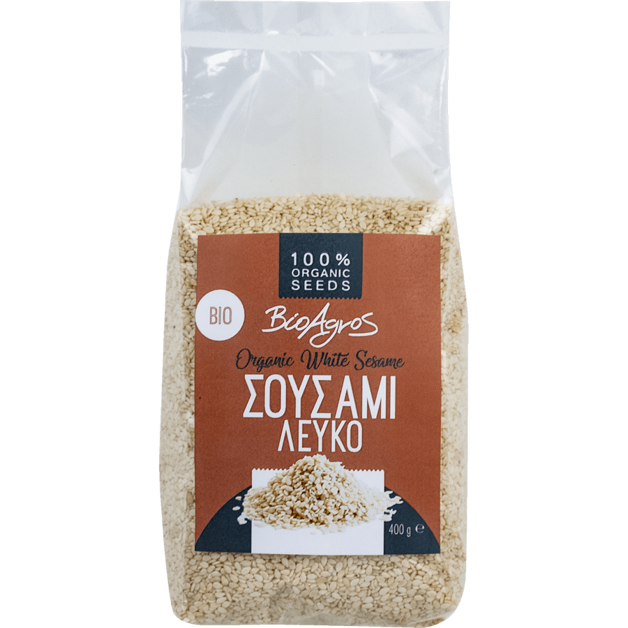 Συσκευασία Σουσάμι Λευκό Βιοαγρός 400gr